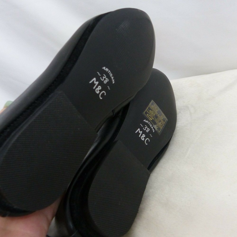 Musse & Cloud Womans Habana Slip On Ballet Flat Black Leather EUR 38 - Picture 6 of 6